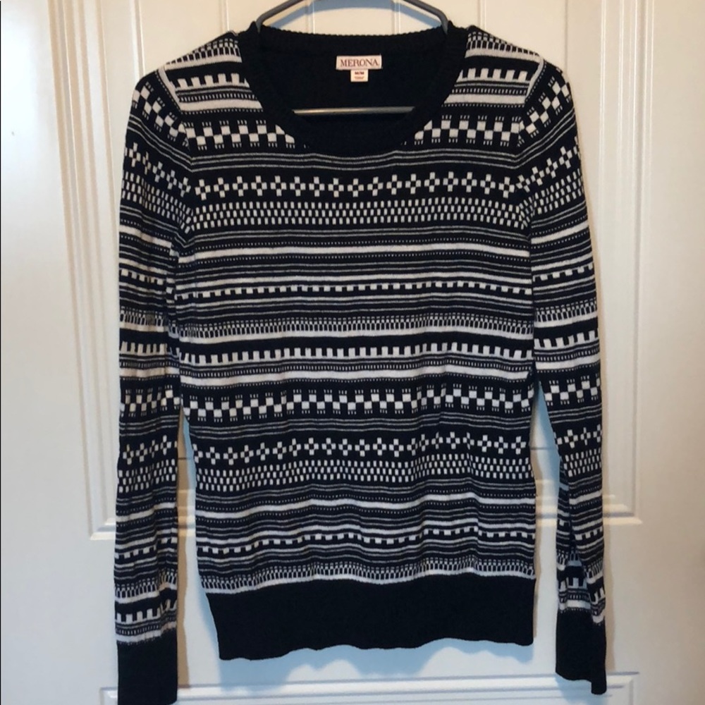 Black and white sweater